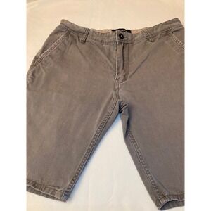 Quiksilver Straight Fit Mens Casual Shorts Size 32 Gray Cotton Blend